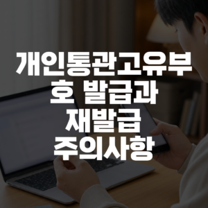 개인통관고유부호 발급과 재발급 주의사항 대표 이미지