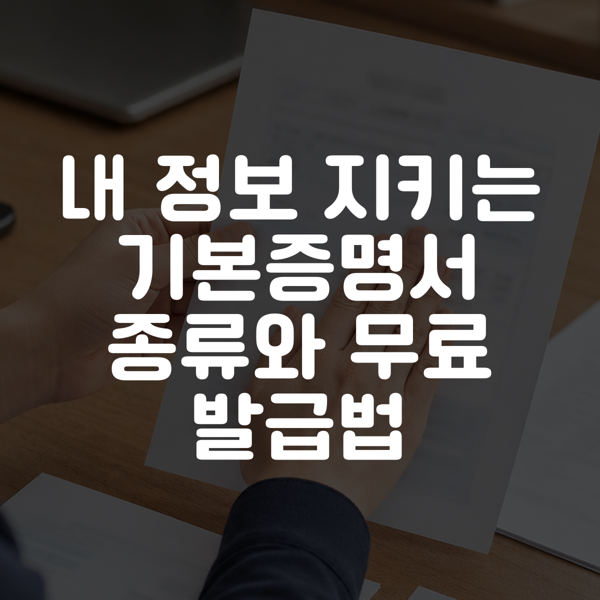 내 정보 지키는 기본증명서 종류와 무료 발급법 대표 이미지