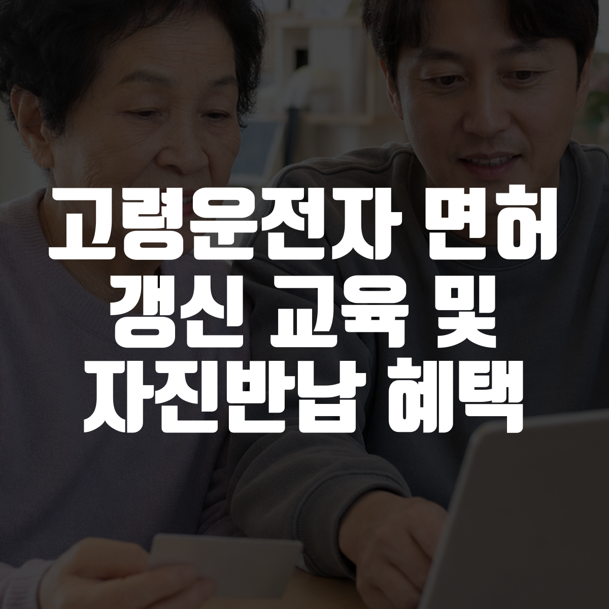 고령운전자 면허 갱신 교육 및 자진반납 혜택 대표 이미지