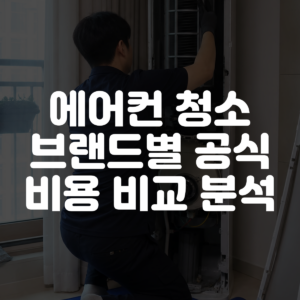 에어컨 청소 브랜드별 공식 비용 비교 분석 대표 이미지