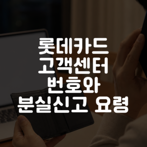 롯데카드 고객센터 번호와 분실신고 요령 대표 이미지