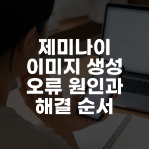 제미나이 이미지 생성 오류 원인과 해결 순서 대표 이미지