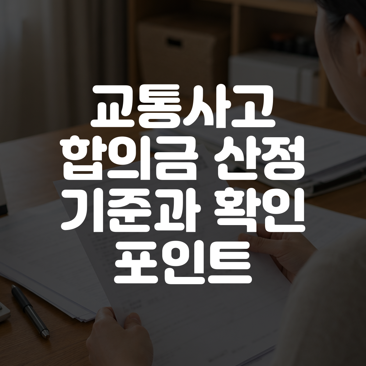 교통사고 합의금 산정 기준과 확인 포인트 대표 이미지