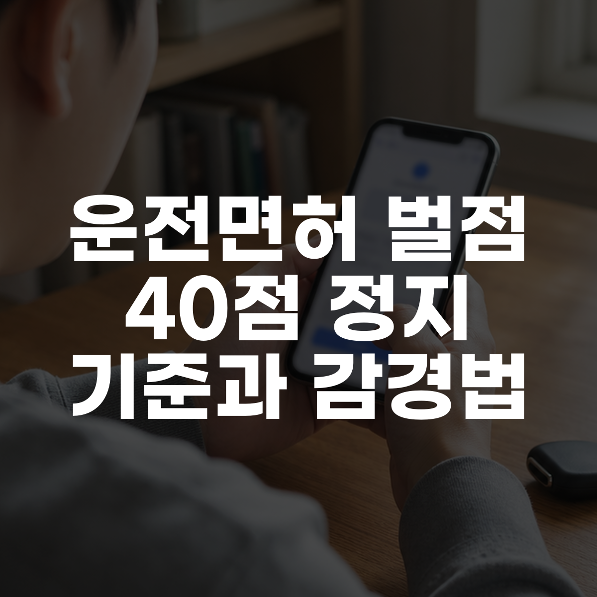 운전면허 벌점 40점 정지 기준과 감경법 대표 이미지