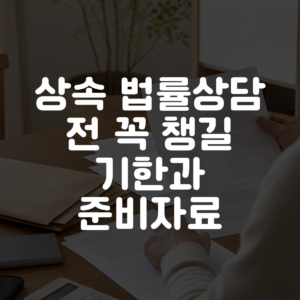 상속 법률상담 전 꼭 챙길 기한과 준비자료 대표 이미지