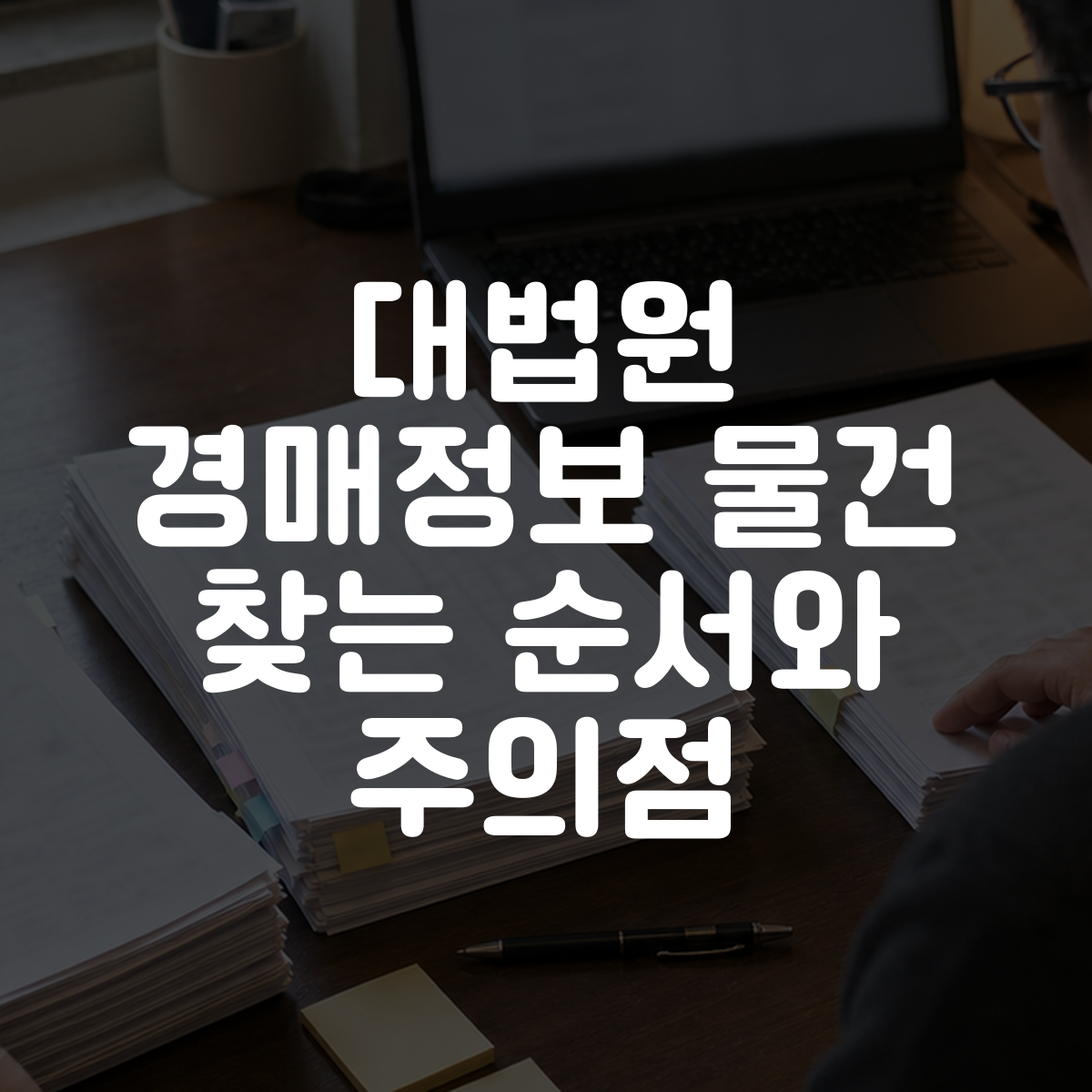 대법원 경매정보 물건 찾는 순서와 주의점 대표 이미지