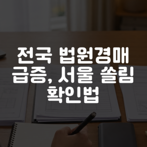 전국 법원경매 급증, 서울 쏠림 확인법 대표 이미지