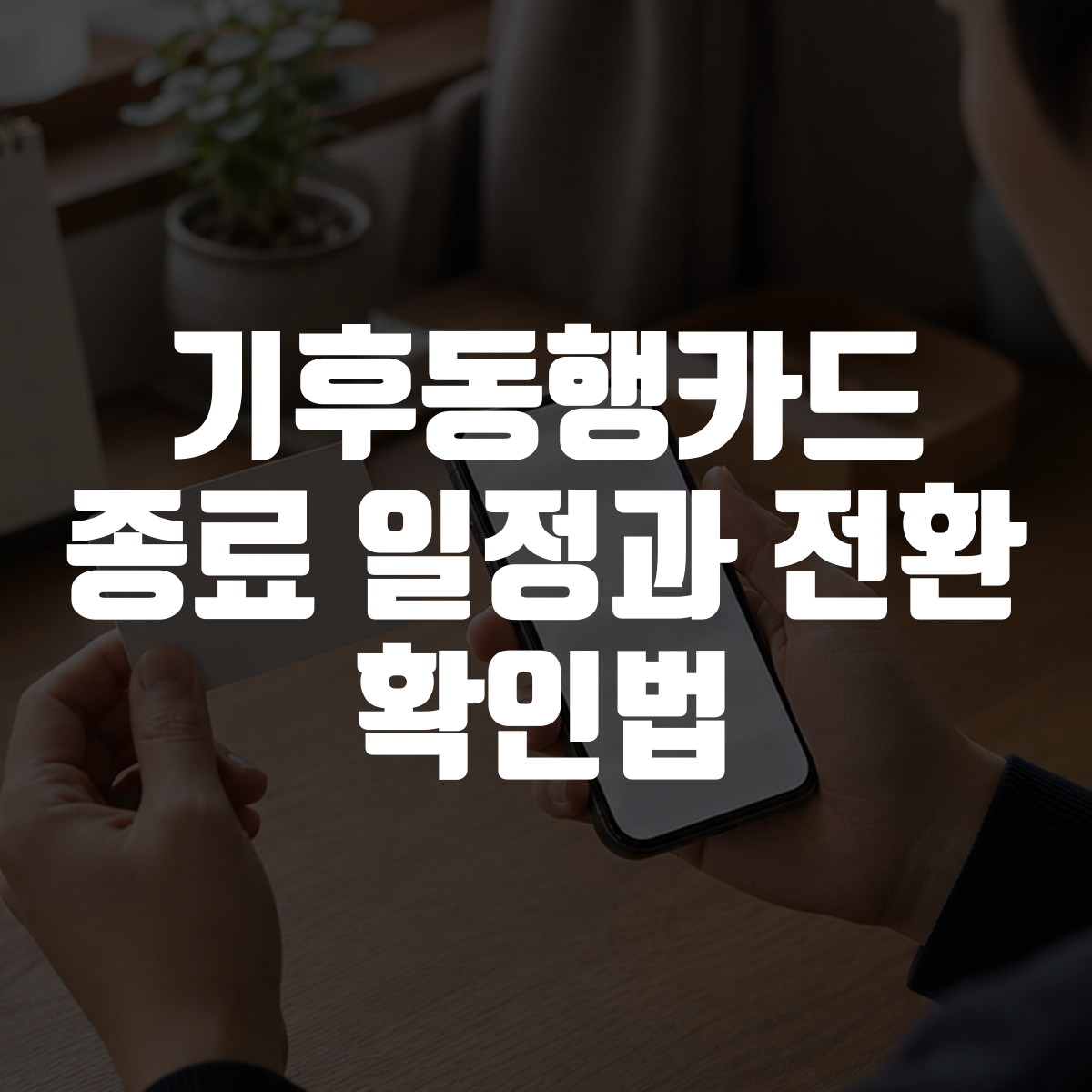 기후동행카드 종료 일정과 전환 확인법 대표 이미지