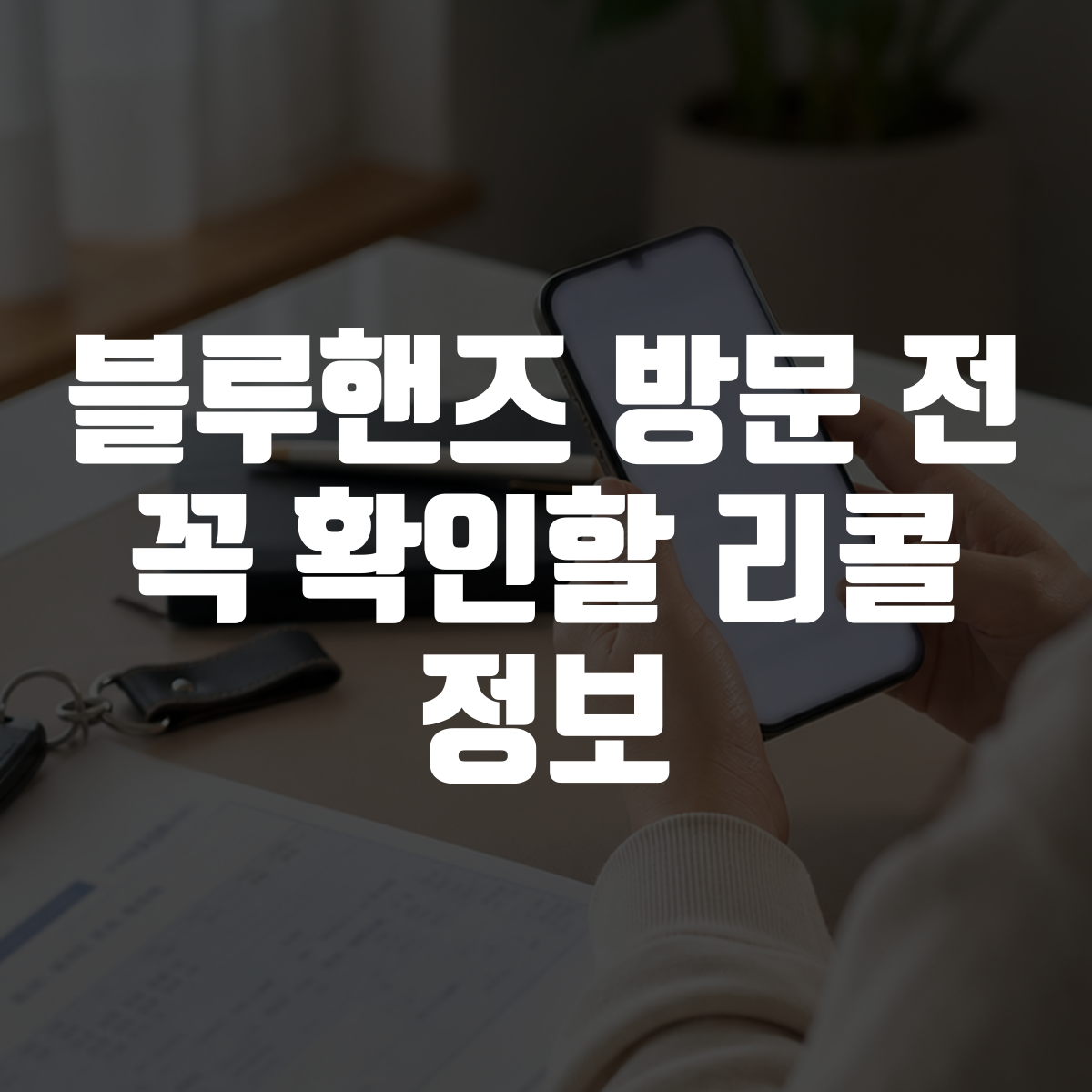 블루핸즈 방문 전 꼭 확인할 리콜 정보 대표 이미지