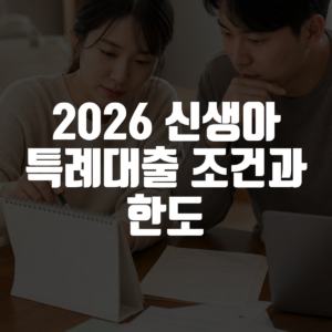 2026 신생아 특례대출 조건과 한도 대표 이미지