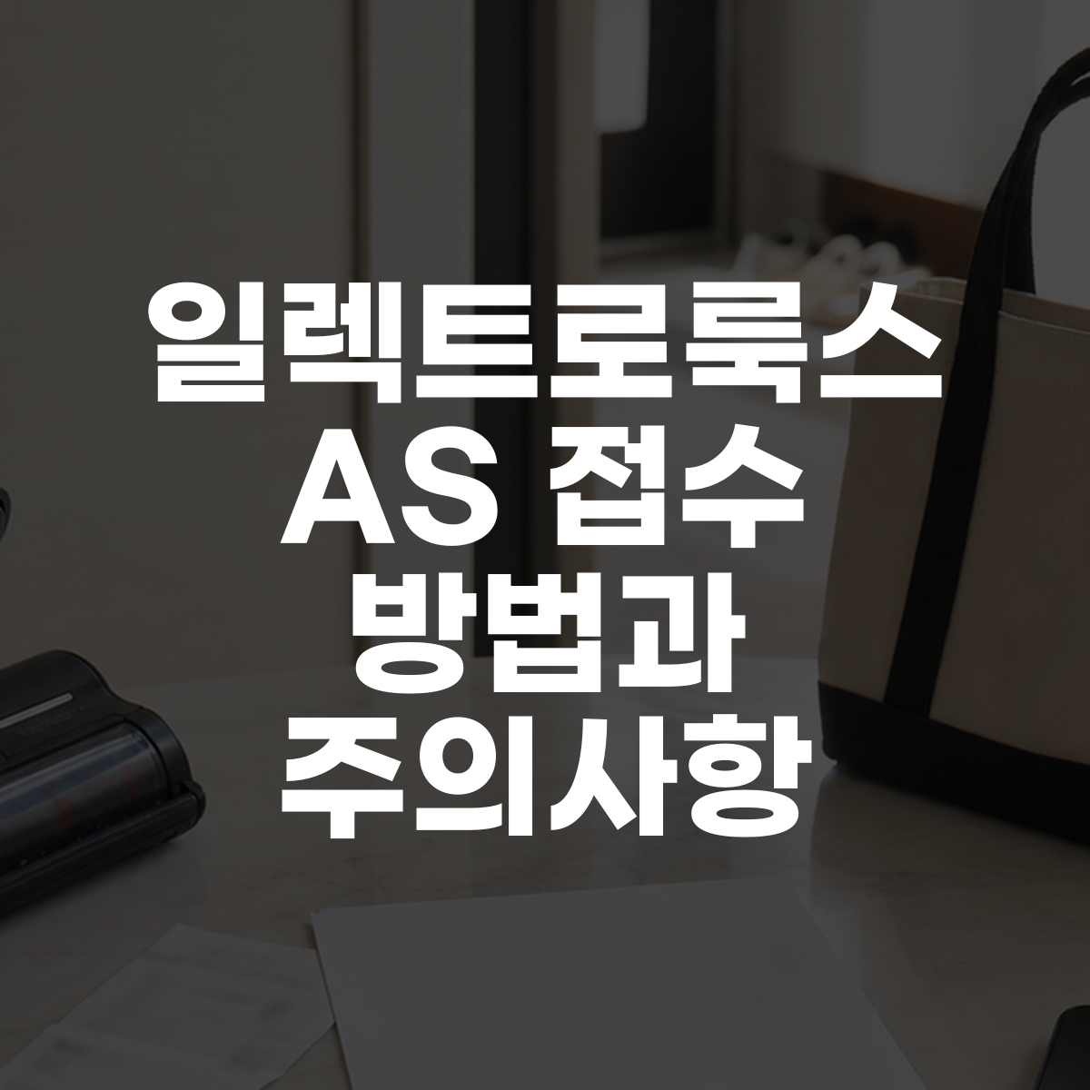 일렉트로룩스 AS 접수 방법과 주의사항 대표 이미지