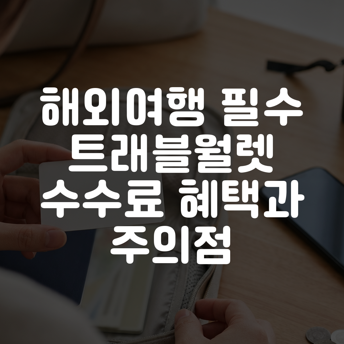 해외여행 필수 트래블월렛 수수료 혜택과 주의점 대표 이미지