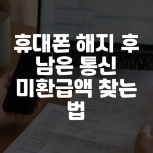 휴대폰 해지 후 남은 통신 미환급액 찾는 법 대표 이미지