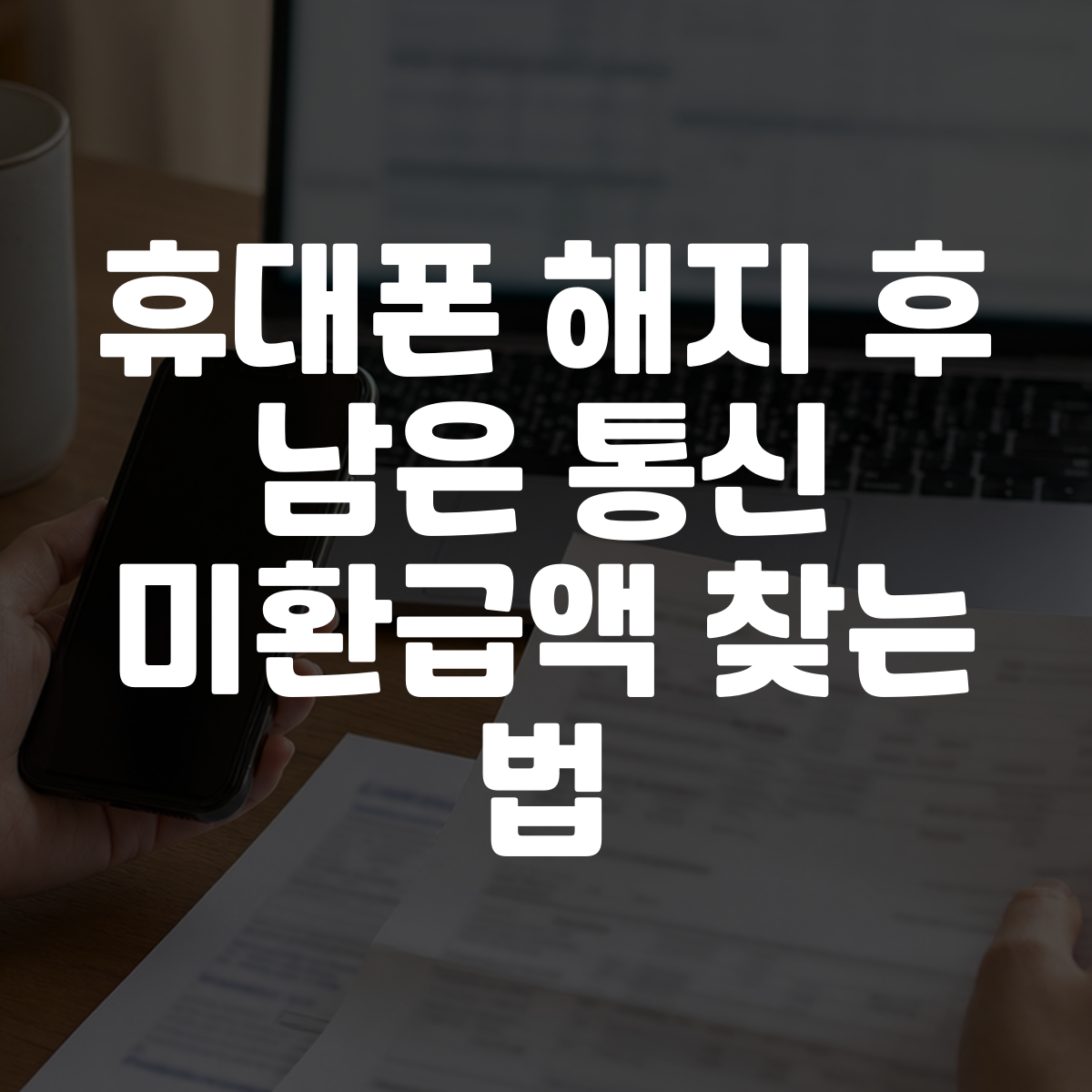 휴대폰 해지 후 남은 통신 미환급액 찾는 법 대표 이미지