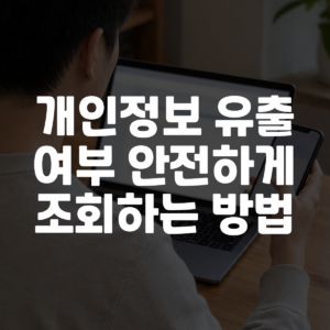 개인정보 유출 여부 안전하게 조회하는 방법 대표 이미지