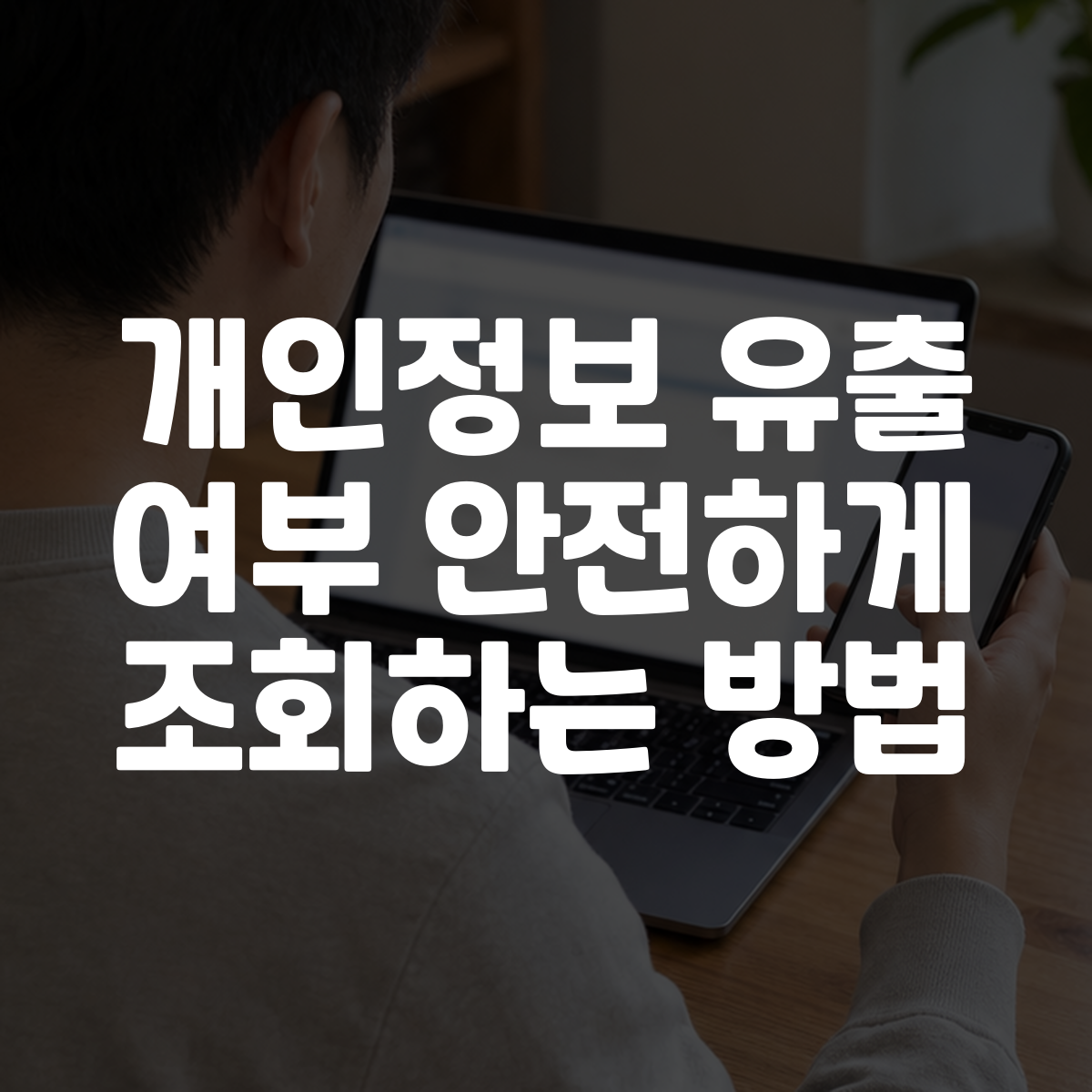 개인정보 유출 여부 안전하게 조회하는 방법 대표 이미지