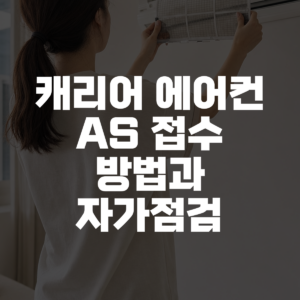 캐리어 에어컨 AS 접수 방법과 자가점검 대표 이미지