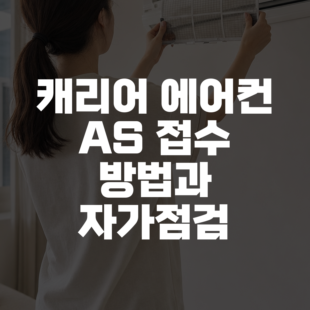 캐리어 에어컨 AS 접수 방법과 자가점검 대표 이미지