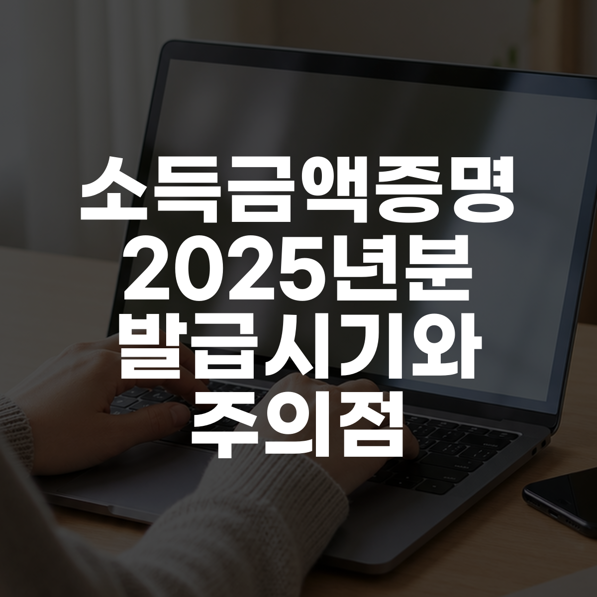 소득금액증명 2025년분 발급시기와 주의점 대표 이미지