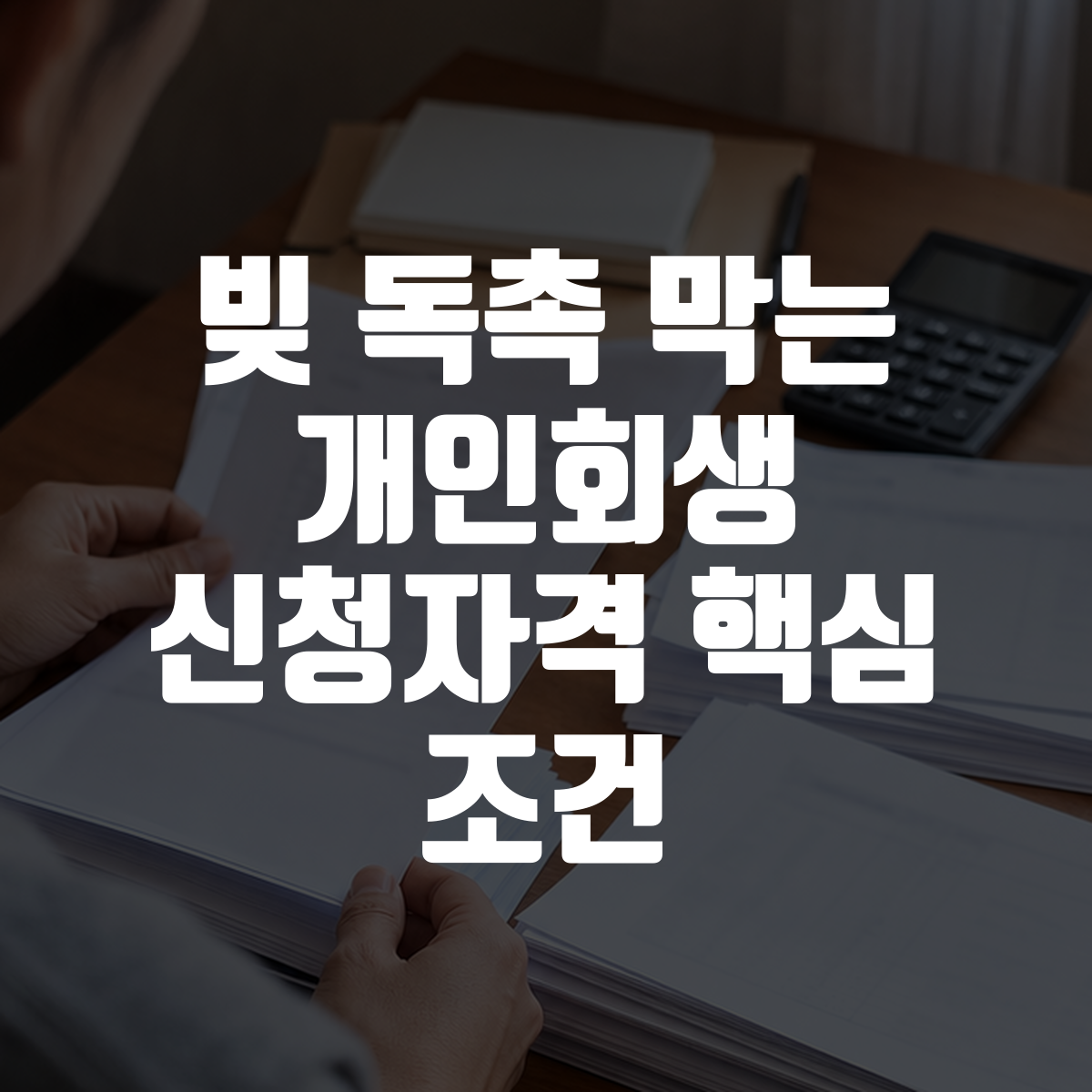 빚 독촉 막는 개인회생 신청자격 핵심 조건 1 빚 독촉 막는 개인회생 신청자격 핵심 조건 대표 이미지
