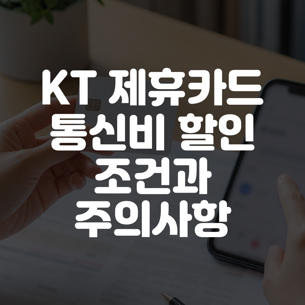 KT 제휴카드 통신비 할인 조건과 주의사항 대표 이미지