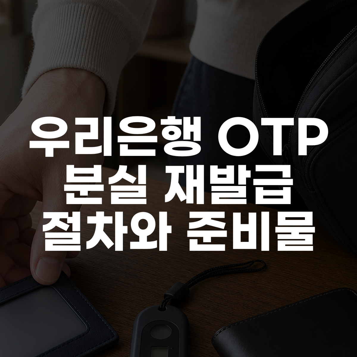 우리은행 OTP 분실 재발급 절차와 준비물 대표 이미지