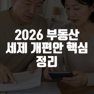 2026 부동산 세제 개편안 핵심 정리 대표 이미지