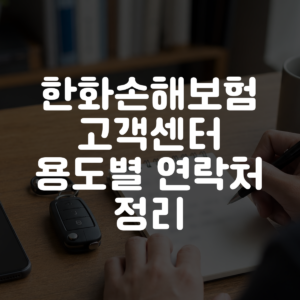 한화손해보험 고객센터 용도별 연락처 정리 대표 이미지