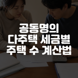 공동명의 다주택 세금별 주택 수 계산법 대표 이미지