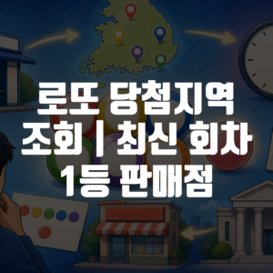 로또 당첨지역 조회｜최신 회차 1등 판매점 대표 이미지