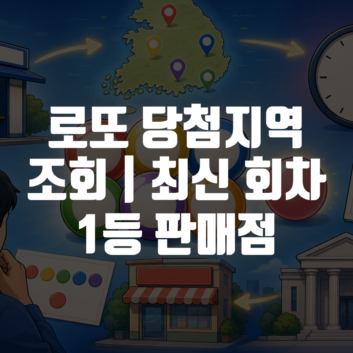 로또 당첨지역 조회｜최신 회차 1등 판매점 대표 이미지